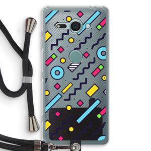 CaseCompany 8-bit N°8: Sony Xperia XZ2 Compact Transparant Hoesje met koord