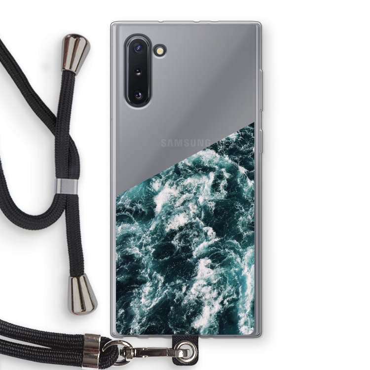 CaseCompany Zee golf: Samsung Galaxy Note 10 Transparant Hoesje met koord