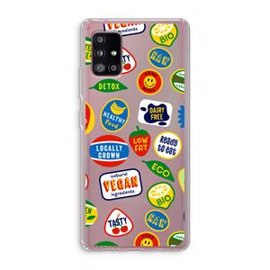 CaseCompany Fruitsticker: Samsung Galaxy A51 5G Transparant Hoesje