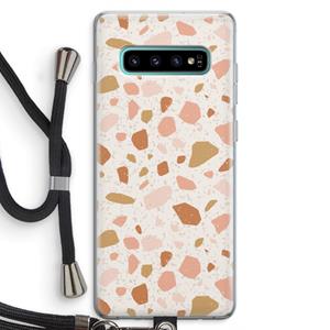 CaseCompany Terrazzo N°18: Samsung Galaxy S10 Plus Transparant Hoesje met koord