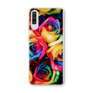 CaseCompany Neon bloemen: Samsung Galaxy A70 Transparant Hoesje