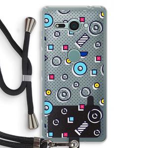 CaseCompany 8-bit N°9: Sony Xperia XZ2 Compact Transparant Hoesje met koord