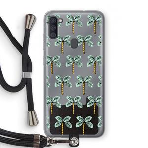 CaseCompany Paradise: Samsung Galaxy A11 Transparant Hoesje met koord