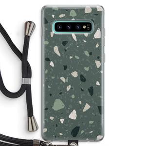 CaseCompany Terrazzo N°19: Samsung Galaxy S10 Plus Transparant Hoesje met koord