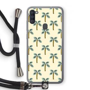 CaseCompany Paradise: Samsung Galaxy A11 Transparant Hoesje met koord