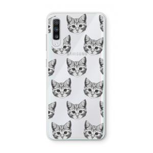 CaseCompany Kitten: Samsung Galaxy A70 Transparant Hoesje