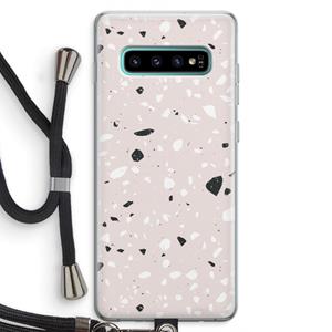 CaseCompany Terrazzo N°20: Samsung Galaxy S10 Plus Transparant Hoesje met koord