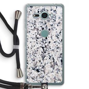 CaseCompany Gespikkelde marmer: Sony Xperia XZ2 Compact Transparant Hoesje met koord