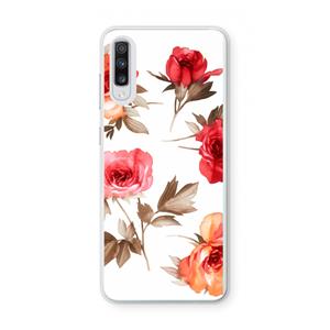 CaseCompany Roosjes: Samsung Galaxy A70 Transparant Hoesje