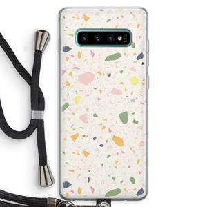 CaseCompany Terrazzo N°21: Samsung Galaxy S10 Plus Transparant Hoesje met koord