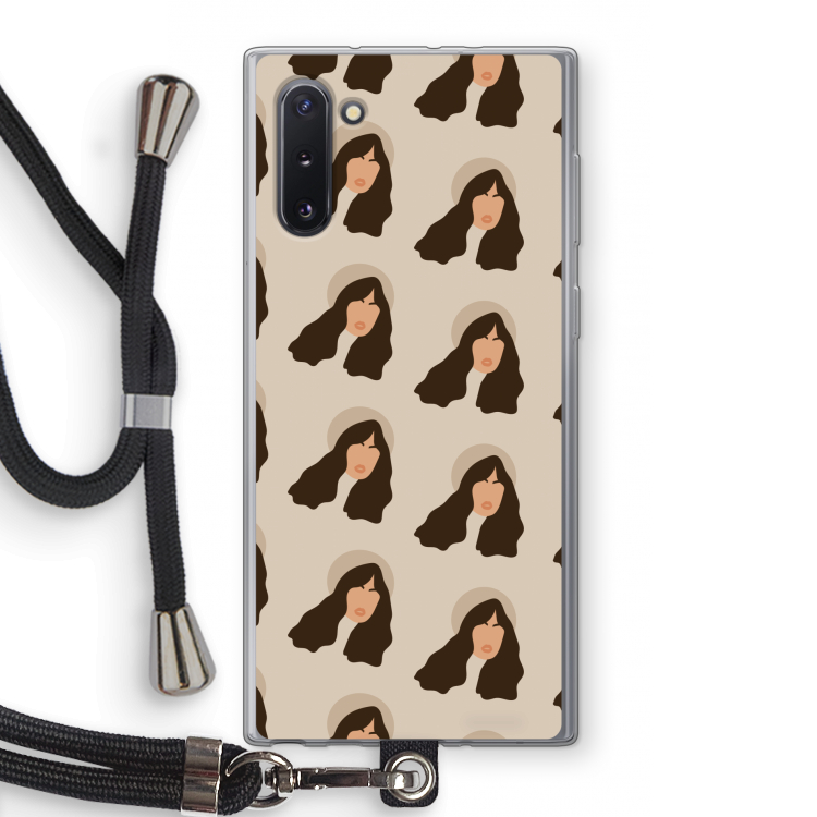 CaseCompany Bonjour mon amour: Samsung Galaxy Note 10 Transparant Hoesje met koord