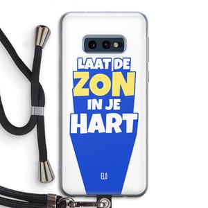 CaseCompany Laat de zon in je hart: Samsung Galaxy S10e Transparant Hoesje met koord