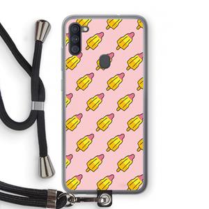 CaseCompany Waterijsjes: Samsung Galaxy A11 Transparant Hoesje met koord
