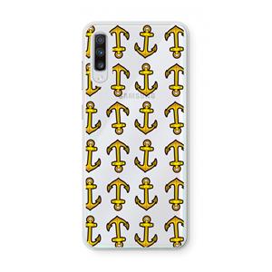 CaseCompany Musketon Anchor: Samsung Galaxy A70 Transparant Hoesje