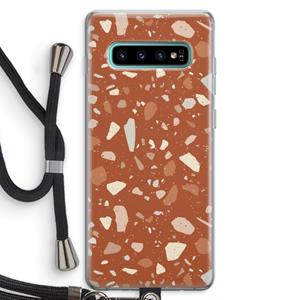CaseCompany Terrazzo N°22: Samsung Galaxy S10 Plus Transparant Hoesje met koord