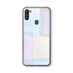 CaseCompany Square pastel: Samsung Galaxy A11 Transparant Hoesje