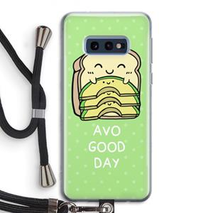 CaseCompany Avo Good Day: Samsung Galaxy S10e Transparant Hoesje met koord