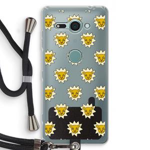 CaseCompany Leeuwenkoppen: Sony Xperia XZ2 Compact Transparant Hoesje met koord