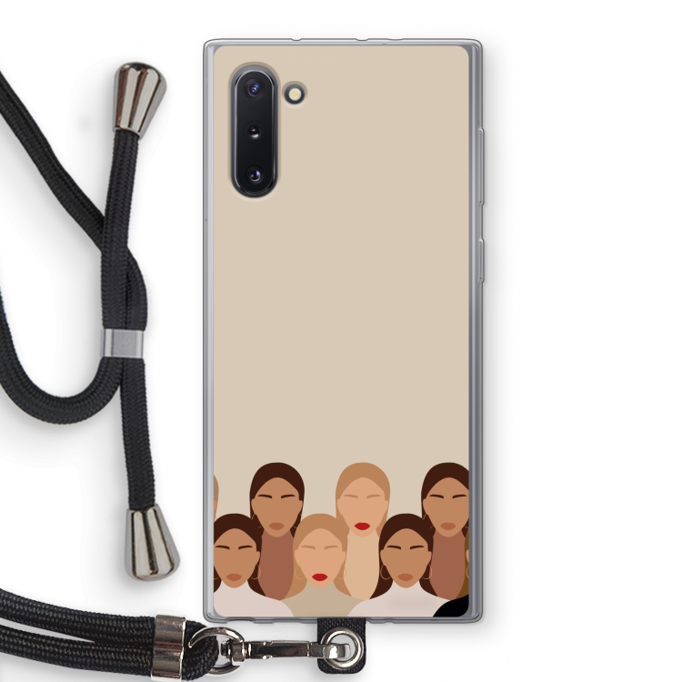CaseCompany Girls girls girls: Samsung Galaxy Note 10 Transparant Hoesje met koord