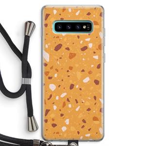 CaseCompany Terrazzo N°24: Samsung Galaxy S10 Plus Transparant Hoesje met koord