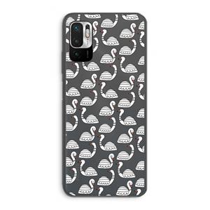 CaseCompany Zwanen: Xiaomi Redmi Note 10 5G Transparant Hoesje