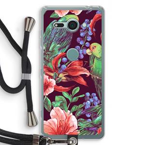 CaseCompany Papegaaien: Sony Xperia XZ2 Compact Transparant Hoesje met koord