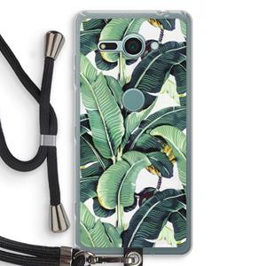 CaseCompany Bananenbladeren: Sony Xperia XZ2 Compact Transparant Hoesje met koord