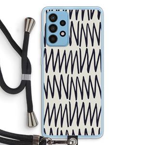 CaseCompany Marrakech Zigzag: Samsung Galaxy A52 Transparant Hoesje met koord