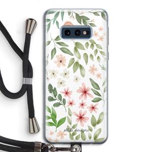 CaseCompany Botanical sweet flower heaven: Samsung Galaxy S10e Transparant Hoesje met koord