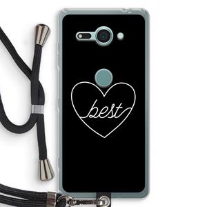 CaseCompany Best heart black: Sony Xperia XZ2 Compact Transparant Hoesje met koord