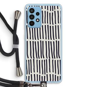 CaseCompany Moroccan stripes: Samsung Galaxy A52 Transparant Hoesje met koord