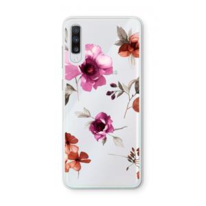 CaseCompany Geschilderde bloemen: Samsung Galaxy A70 Transparant Hoesje
