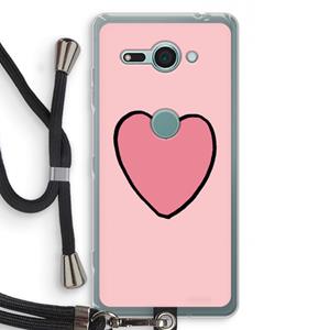 CaseCompany Hartje: Sony Xperia XZ2 Compact Transparant Hoesje met koord