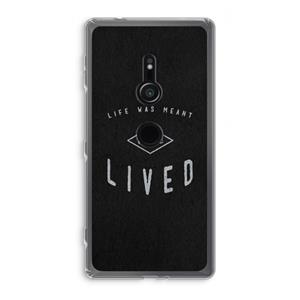CaseCompany To be lived: Sony Xperia XZ2 Transparant Hoesje