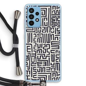 CaseCompany Moroccan Print: Samsung Galaxy A52 Transparant Hoesje met koord