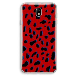 CaseCompany Red Leopard: Samsung Galaxy J7 (2017) Transparant Hoesje