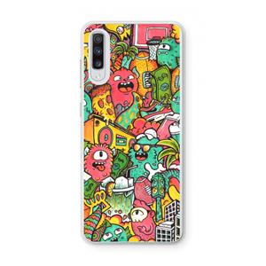 CaseCompany Vexx City: Samsung Galaxy A70 Transparant Hoesje