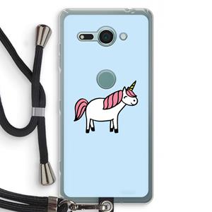 CaseCompany Eenhoorn: Sony Xperia XZ2 Compact Transparant Hoesje met koord