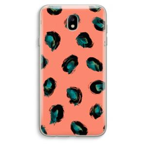 CaseCompany Pink Cheetah: Samsung Galaxy J7 (2017) Transparant Hoesje