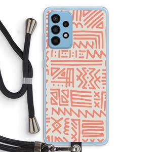 CaseCompany Marrakech Pink: Samsung Galaxy A52 Transparant Hoesje met koord