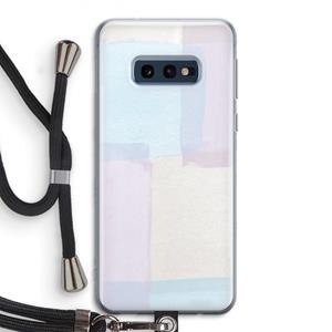 CaseCompany Square pastel: Samsung Galaxy S10e Transparant Hoesje met koord