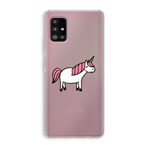 CaseCompany Eenhoorn: Samsung Galaxy A51 5G Transparant Hoesje