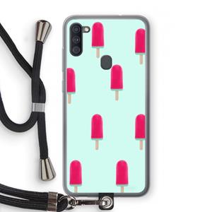 CaseCompany Waterijsje: Samsung Galaxy A11 Transparant Hoesje met koord