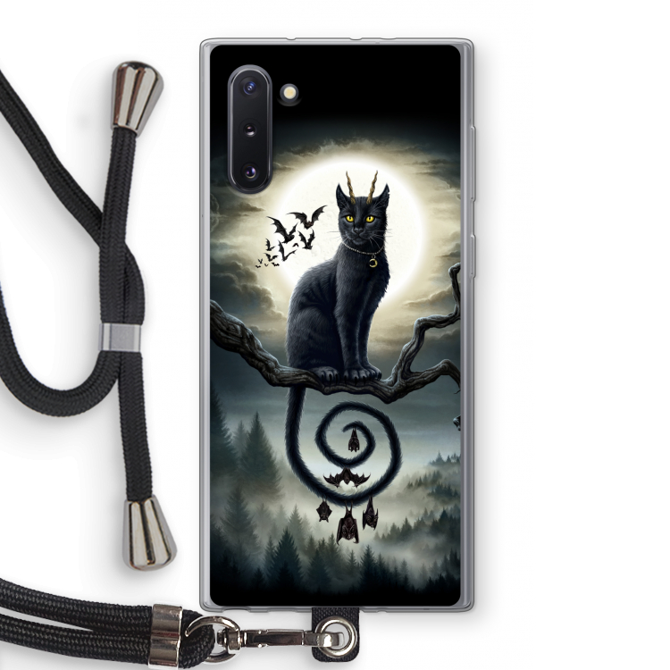 CaseCompany Moonlight Companions: Samsung Galaxy Note 10 Transparant Hoesje met koord