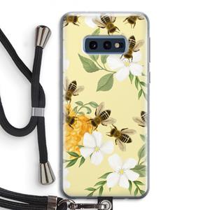 CaseCompany No flowers without bees: Samsung Galaxy S10e Transparant Hoesje met koord