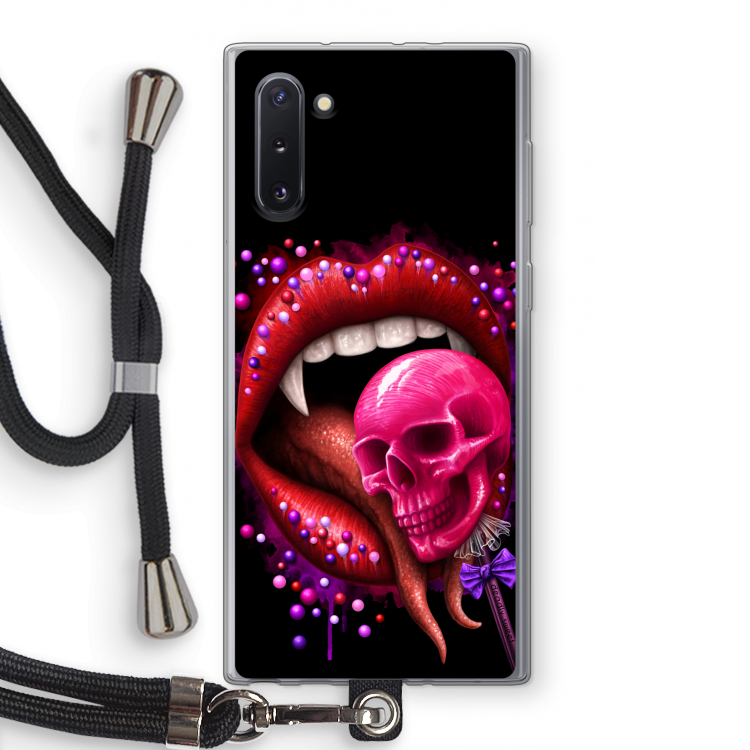 CaseCompany Dodelijk zoet: Samsung Galaxy Note 10 Transparant Hoesje met koord