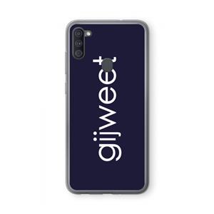 CaseCompany Gijweet: Samsung Galaxy A11 Transparant Hoesje