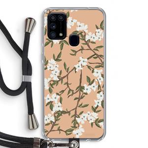 CaseCompany Blossoming spring: Samsung Galaxy M31 Transparant Hoesje met koord