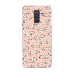 CaseCompany Ponys: Samsung Galaxy A6 Plus (2018) Transparant Hoesje