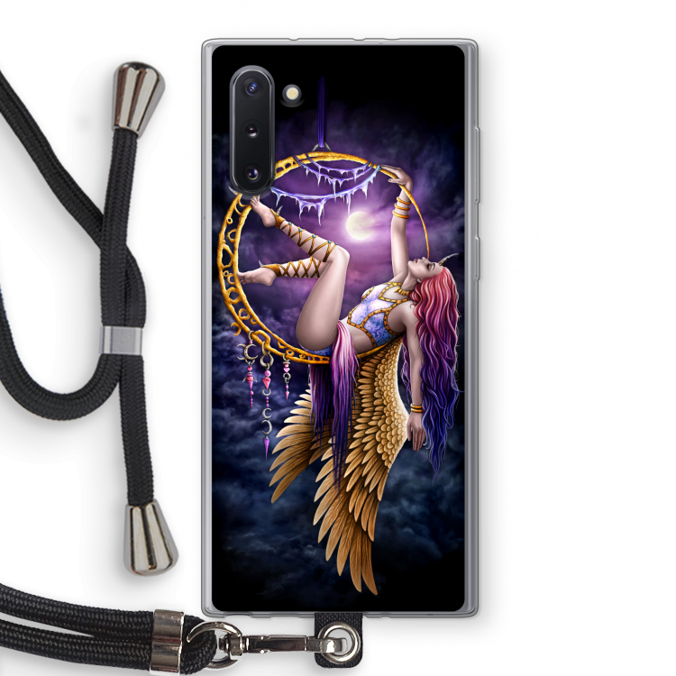 CaseCompany Aerial Angel: Samsung Galaxy Note 10 Transparant Hoesje met koord